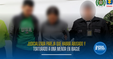 JUDICIALIZADA PAREJA QUE HABRÍA ABUSADO Y TORTURADO A UNA MENOR DURANTE NUEVE AÑOS EN IBAGUÉ