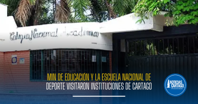 El Ministro de Educación y la Escuela Nacional del Deporte visitaron instituciones de Cartago