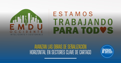 Avanzan las obras de señalización horizontal en sectores clave de Cartago