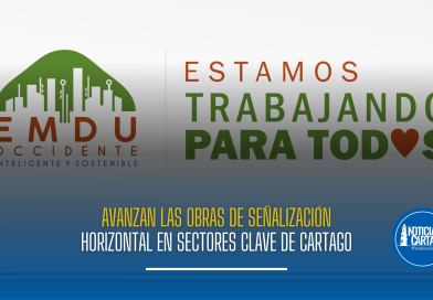 Avanzan las obras de señalización horizontal en sectores clave de Cartago