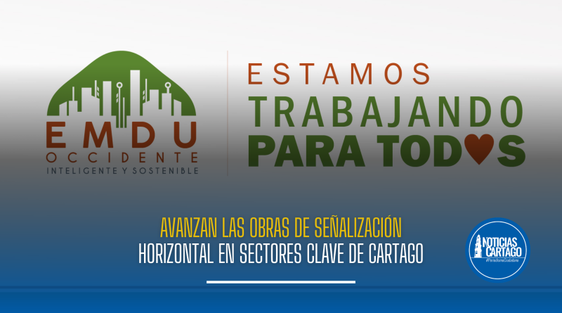 Avanzan las obras de señalización horizontal en sectores clave de Cartago