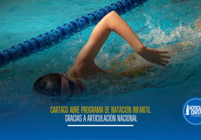 Cartago abre programa de natación infantil gracias a articulación nacional