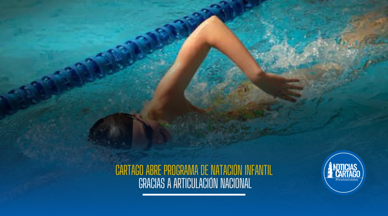 Cartago abre programa de natación infantil gracias a articulación nacional
