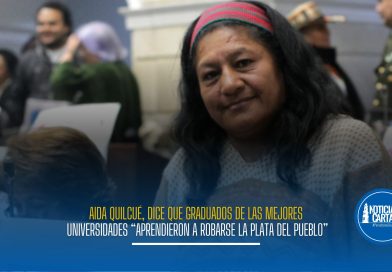 AIDA QUILCUÉ AFIRMA QUE EN LAS MEJORES UNIVERSIDADES DEL PAIS LO UNICO QUE LES DEJARON Y APRENDIERON ES ROBARSE LA PLATA DEL PUEBLO.
