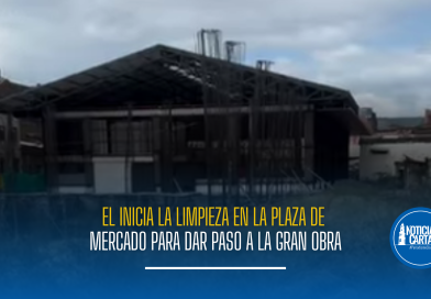 Inicia la limpieza en la Plaza de Mercado para dar paso a la gran obra