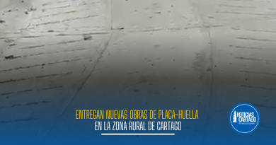 Entregan nuevas obras de placa-huella en la zona rural de Cartago