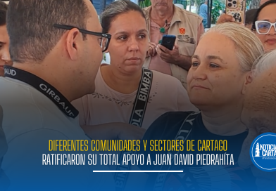Diferentes comunidades y sectores de Cartago ratificaron su total apoyo al alcalde Juan David Piedrahíta