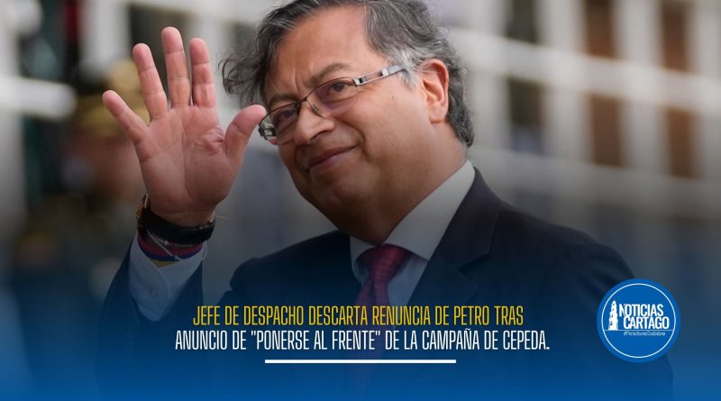 Gustavo Petro responde a críticas, descarta renuncia y asume rol activo en campaña de Iván Cepeda