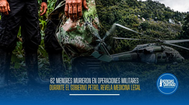 Medicina Legal informó que 62 menores de edad murieron en operaciones militares durante el gobierno de Gustavo Petro y confirmó tres casos recientes en Guaviare.