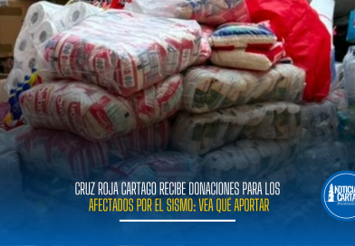 Cruz Roja Cartago recibe donaciones para los afectados por el sismo
