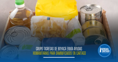 Grupo Tigresas de Boyacá envía ayudas humanitarias para damnificados en Cartago