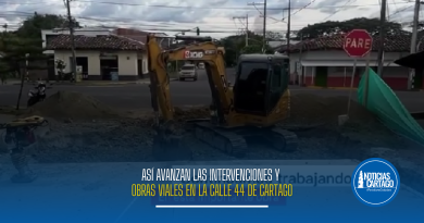Así avanzan las intervenciones y obras viales en la Calle 44 de Cartago