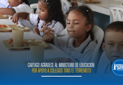 Cartago agradece al Ministerio de Educación por apoyo a colegios tras el terremoto