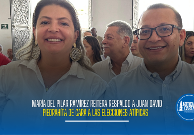 María del Pilar Ramírez reitera respaldo a Juan David Piedrahíta de cara a las elecciones atípicas del 20 de septiembre en Cartago