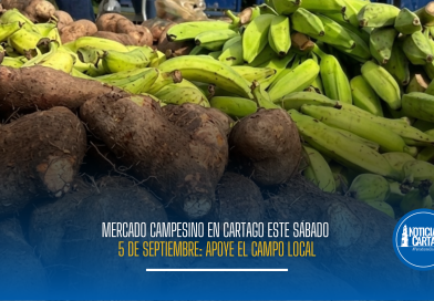 Mercado Campesino en Cartago este sábado 5 de septiembre: Apoye el campo local