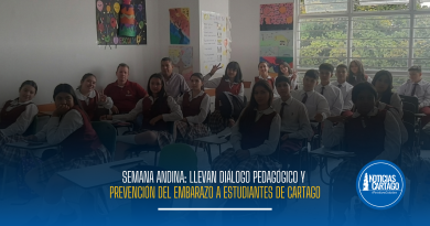 Semana Andina: Llevan diálogo pedagógico y prevención del embarazo a estudiantes de Cartago