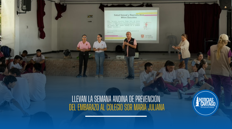 Llevan la Semana Andina de Prevención del Embarazo al colegio Sor María Juliana