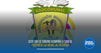 Secretario de Gobierno acompaña la toma de posesión de las nuevas JAC en Cartago