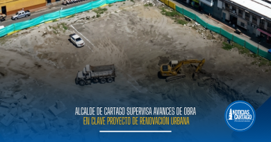 Alcalde de Cartago supervisa avances de obra en clave proyecto de renovación urbana