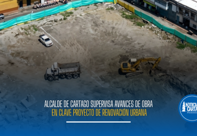 Alcalde de Cartago supervisa avances de obra en clave proyecto de renovación urbana