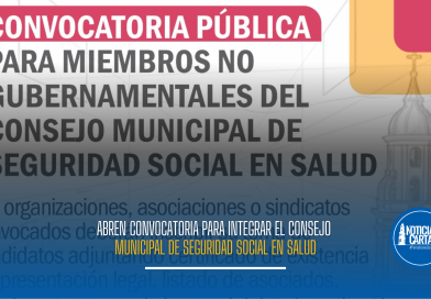 Abren convocatoria para integrar el Consejo Municipal de Seguridad Social en Salud