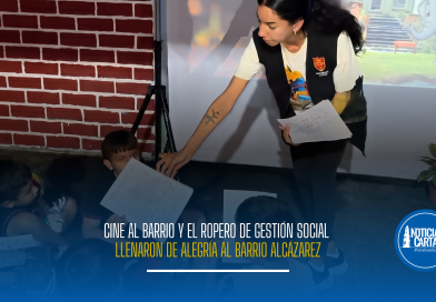 Cine al Barrio y el Ropero de Gestión Social llenaron de alegría al barrio Alcázarez