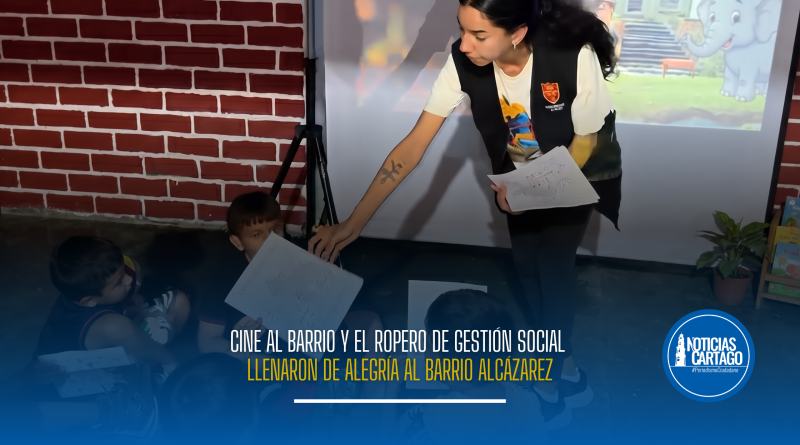 Cine al Barrio y el Ropero de Gestión Social llenaron de alegría al barrio Alcázarez