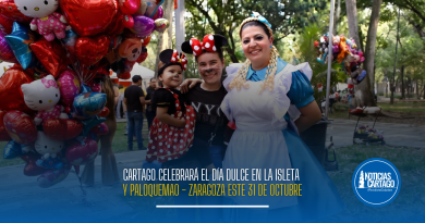 Cartago celebrará el Día Dulce en La Isleta y Paloquemao – Zaragoza este 31 de octubre