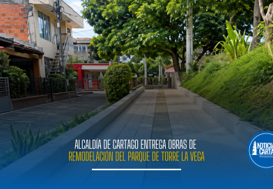 Alcaldía de Cartago entrega obras de remodelación del parque de Torre La Vega
