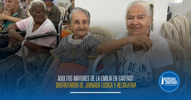 Adultos mayores de La Emilia en Cartago disfrutaron de jornada lúdica y recreativa