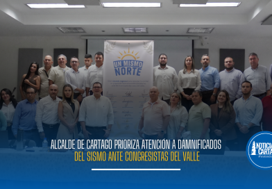 Alcalde de Cartago prioriza atención a damnificados del sismo ante congresistas del Valle
