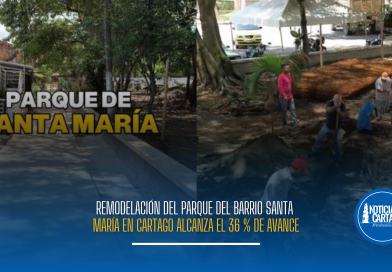 Remodelación del parque del barrio Santa María en Cartago alcanza el 36 % de avance